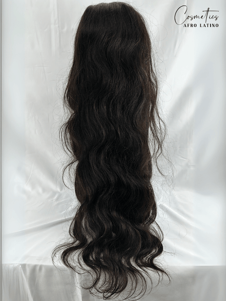 Peluca de Cabello Virgen Ondulado 28” – HD Lace Frontal, Pre-Estilizada, Sin Pegamento, Densidad 200%+, Natural - Cosmetics Afro Latino