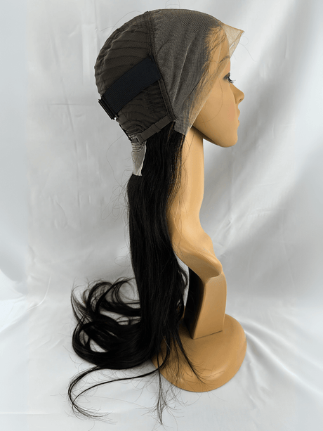 Peluca de Cabello Virgen Liso Natural 28” – HD Lace Frontal, Pre-Estilizada, Sin Pegamento, Densidad 200%+, Brillo Natural - Cosmetics Afro Latino