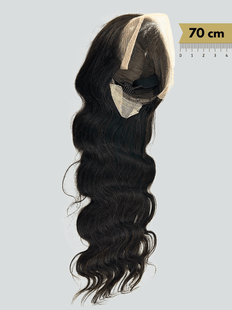 Peluca de Cabello Virgen Ondulado 28” – HD Lace Frontal, Pre-Estilizada, Sin Pegamento, Densidad 200%+, Natural - Cosmetics Afro Latino
