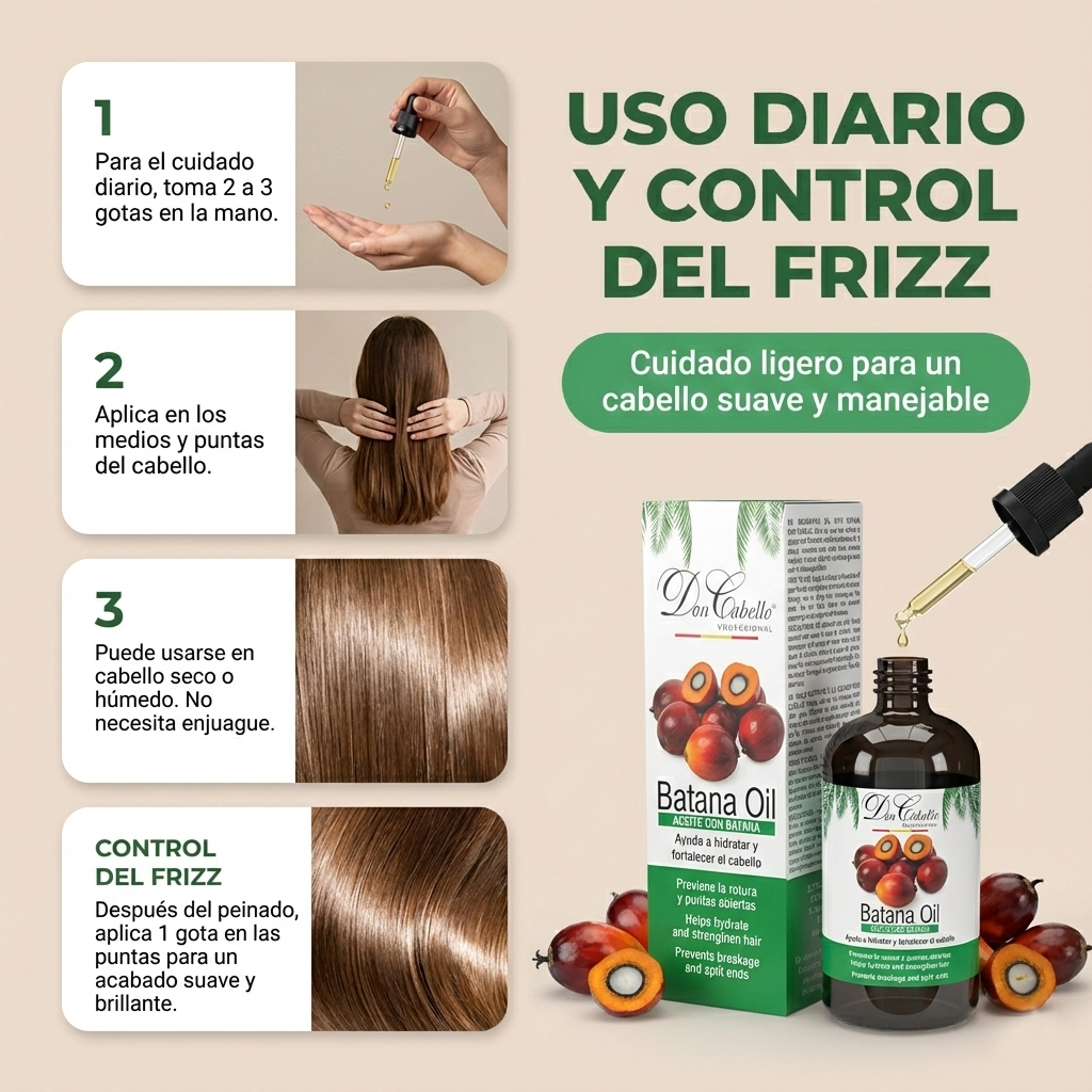 Don Cabello Aceite Capilar Batana 100 ml Hidratación y Brillo