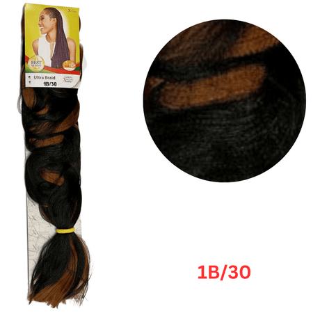 X-pression - Ultra Braid - Extensión De Pelo - Para Trenzar - 208 Cm - 165 G - Doble Color - Cosmetics Afro Latino