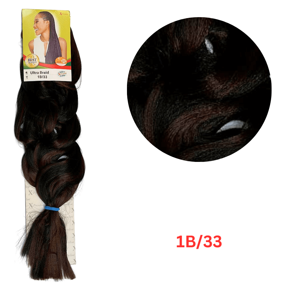 X-pression - Ultra Braid - Extensión De Pelo - Para Trenzar - 208 Cm - 165 G - Doble Color - Cosmetics Afro Latino