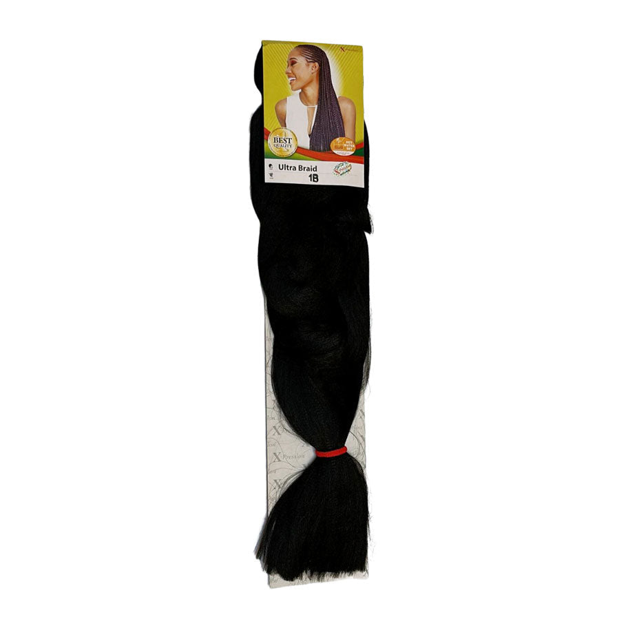 X-pression - Ultra Braid - Extensión De Pelo - Para Trenzar - 208 Cm - 165 G - De Un Solo Color - Cosmetics Afro Latino