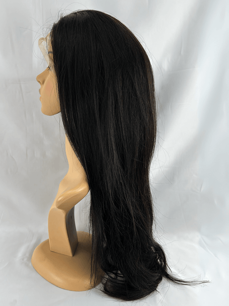 Peluca de Cabello Virgen Liso Natural 28” – HD Lace Frontal, Pre-Estilizada, Sin Pegamento, Densidad 200%+, Brillo Natural - Cosmetics Afro Latino