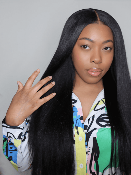 Peluca de Cabello Virgen Liso Natural 28” – HD Lace Frontal, Pre-Estilizada, Sin Pegamento, Densidad 200%+, Brillo Natural - Cosmetics Afro Latino