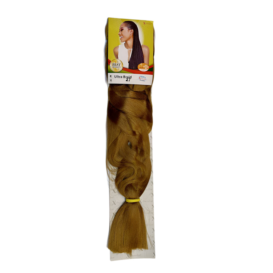 X-pression - Ultra Braid - Extensión De Pelo - Para Trenzar - 208 Cm - 165 G - De Un Solo Color - Cosmetics Afro Latino
