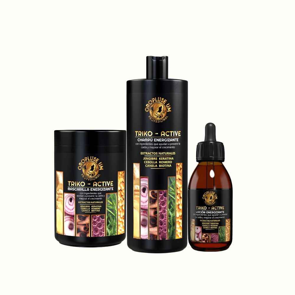 Pack Anticaída Energizante Triko Active con Champú, Mascarilla y Loción