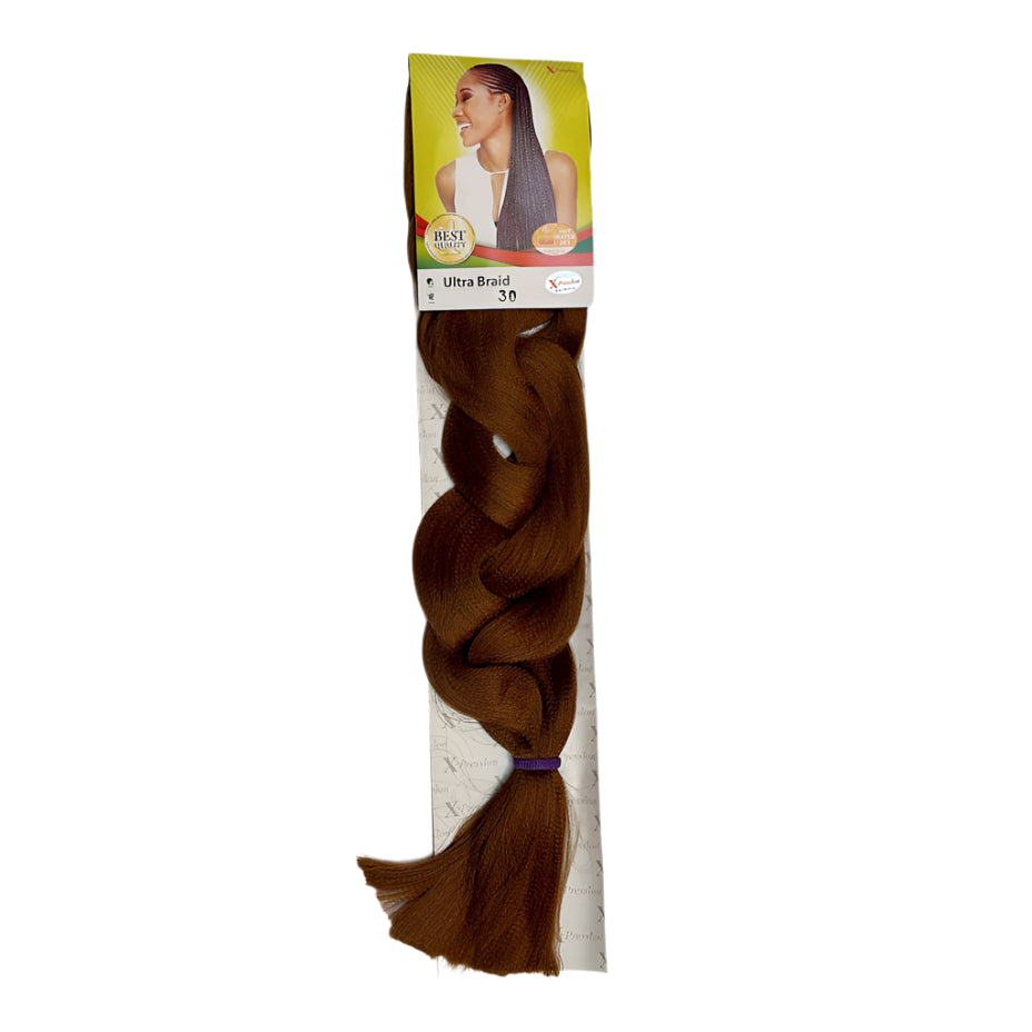 X-pression - Ultra Braid - Extensión De Pelo - Para Trenzar - 208 Cm - 165 G - De Un Solo Color - Cosmetics Afro Latino