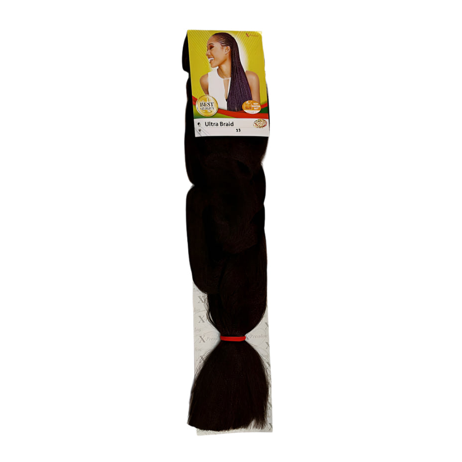 X-pression - Ultra Braid - Extensión De Pelo - Para Trenzar - 208 Cm - 165 G - De Un Solo Color - Cosmetics Afro Latino