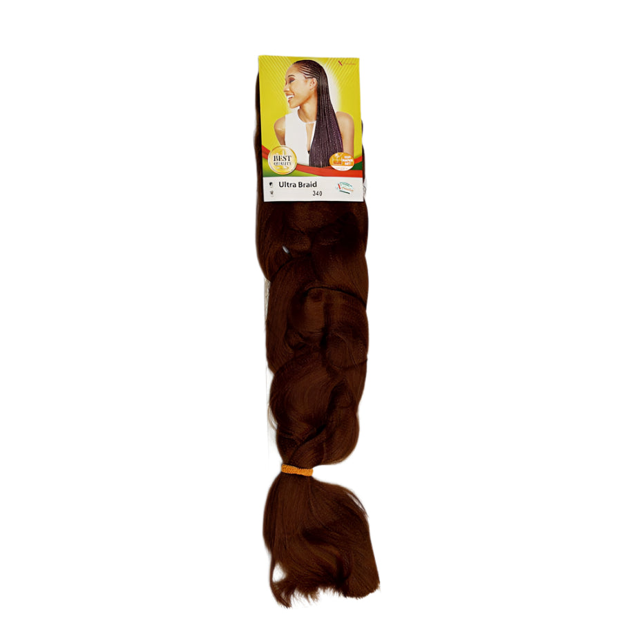 X-pression - Ultra Braid - Extensión De Pelo - Para Trenzar - 208 Cm - 165 G - De Un Solo Color - Cosmetics Afro Latino