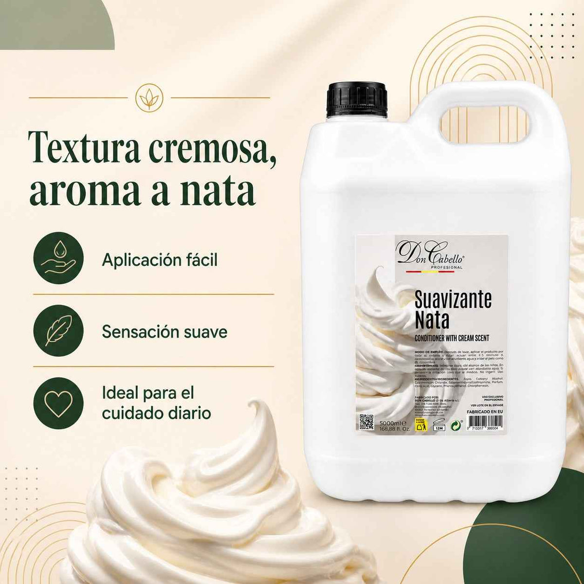 Suavizante Nata Don Cabello Profesional 5000 ml Ideal para Salones