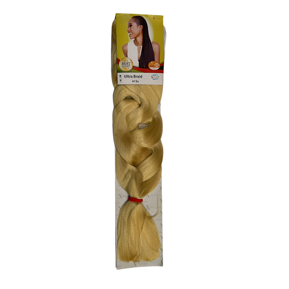 X-pression - Ultra Braid - Extensión De Pelo - Para Trenzar - 208 Cm - 165 G - De Un Solo Color - Cosmetics Afro Latino