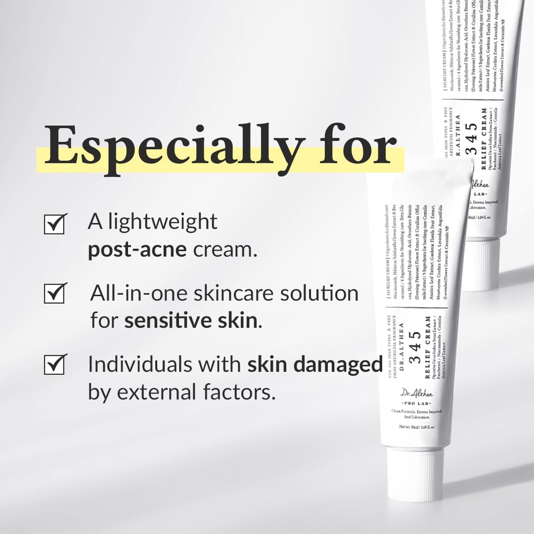 Dr. Althea Relief Cream 345 - Moisturizing Gel Cream with Niacinamide and Panthenol for Sensitive Skin - 50 ml - Cosmetics Afro Latino