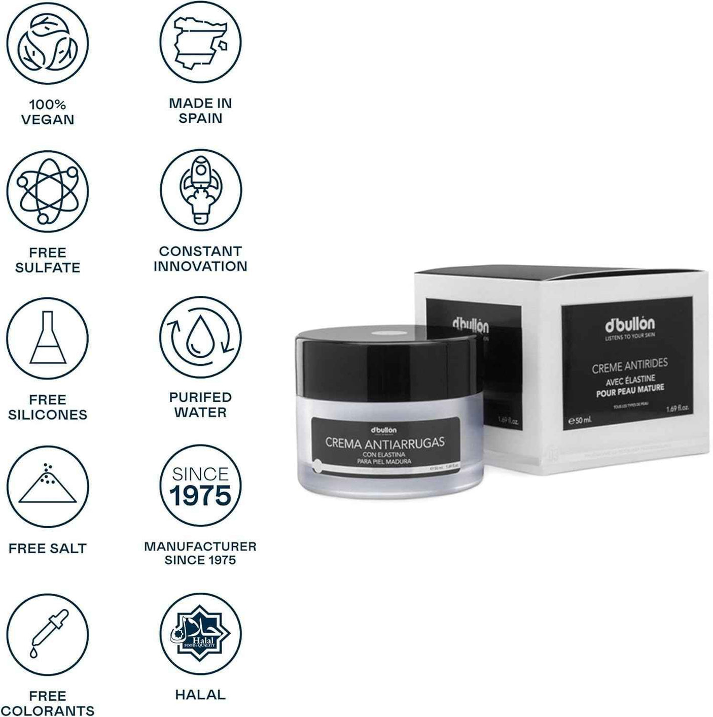 B D. BULLON Crema Facial Antiedad con Elastina 200 ml para Piel Madura de Valquer Laboratorios (Copy)