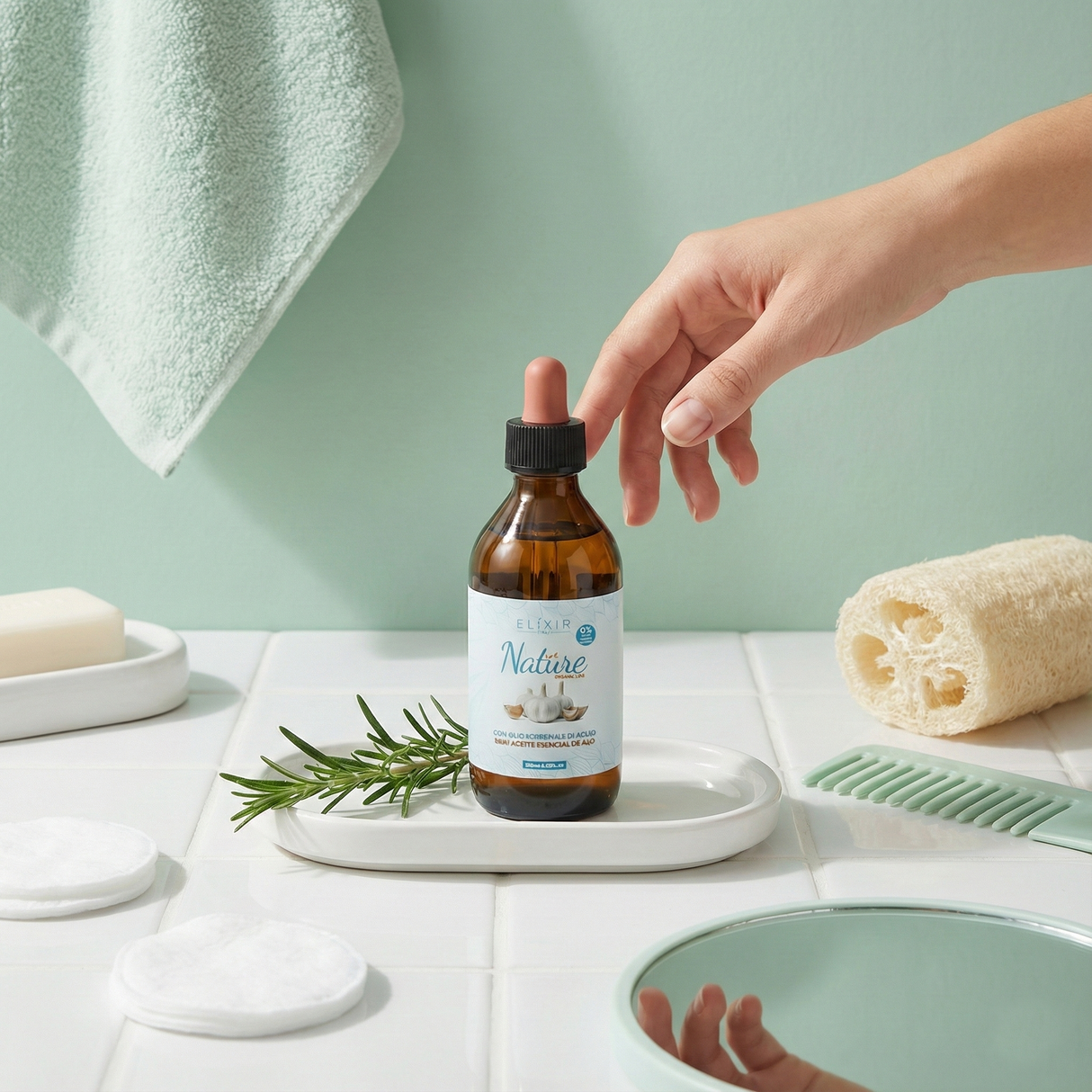 Elixir Nature Loción Anticaída con Ajo, Ortiga y Menta 125 ml