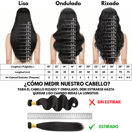Extensiones de Pelo Virgen Cosido Ondulado Remy Virgin Hair - Cosmetics Afro Latino