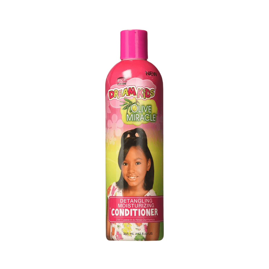 Pack Completo Dream Kids Olive Miracle – Cuidado Infantil para Cabello Rizado y Afro (Champú + Acondicionador + Leave-in + Relaxer) - Cosmetics Afro Latino