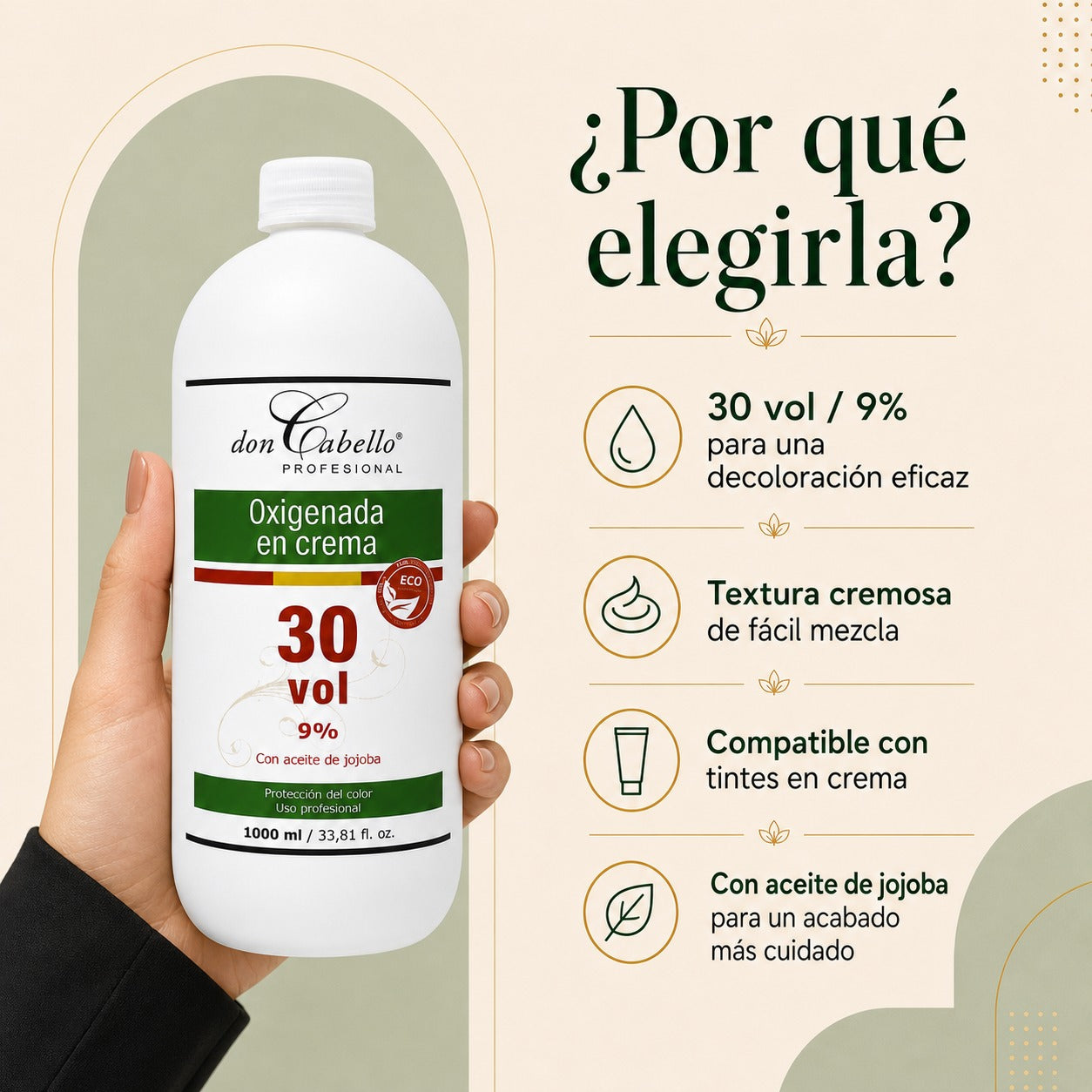 Don Cabello - Oxygenated Cream - 30 Vol 9% - 1000 Ml
