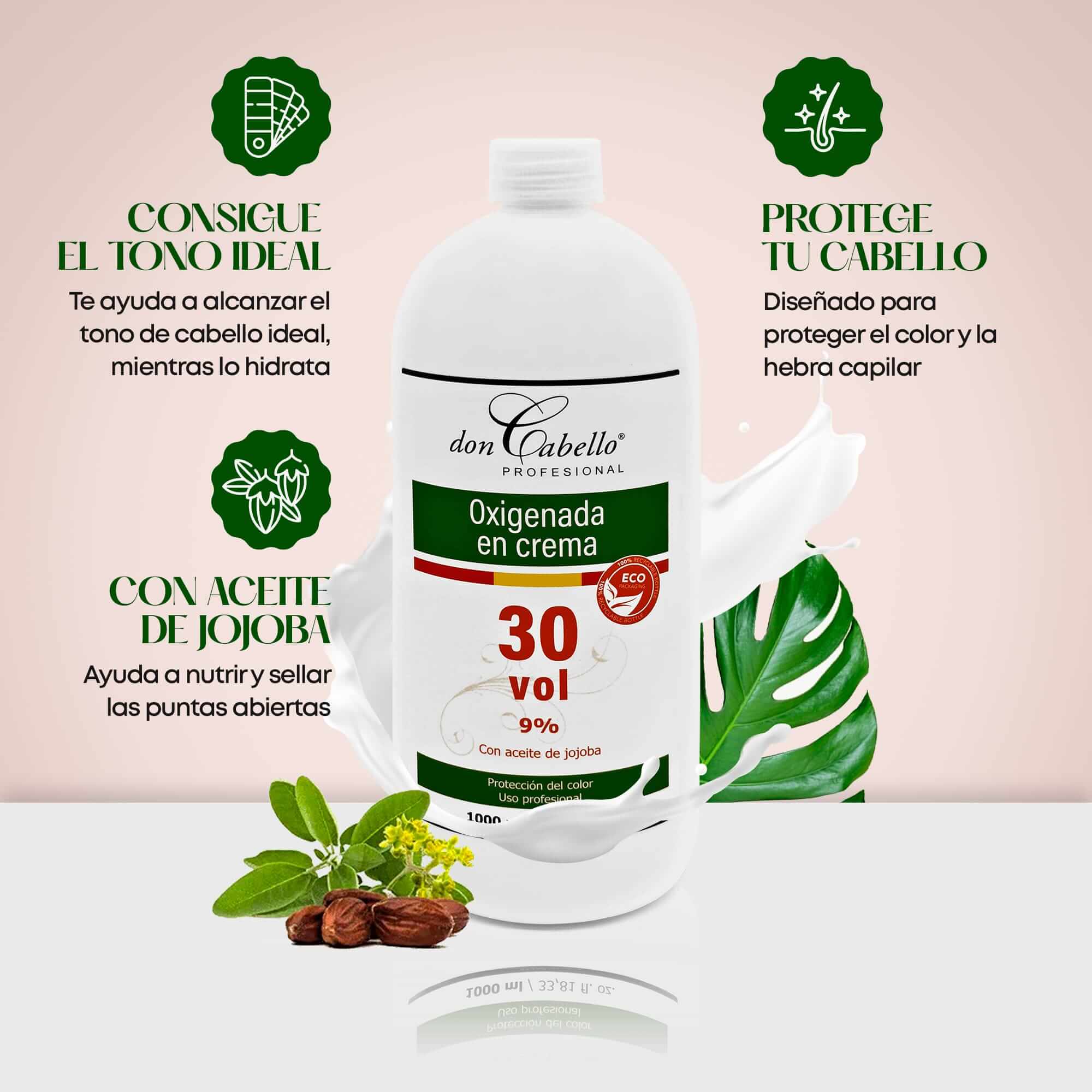 Don Cabello - Oxigenada en Crema - 30 Vol 9% - 1000 Ml - Cosmetics Afro Latino