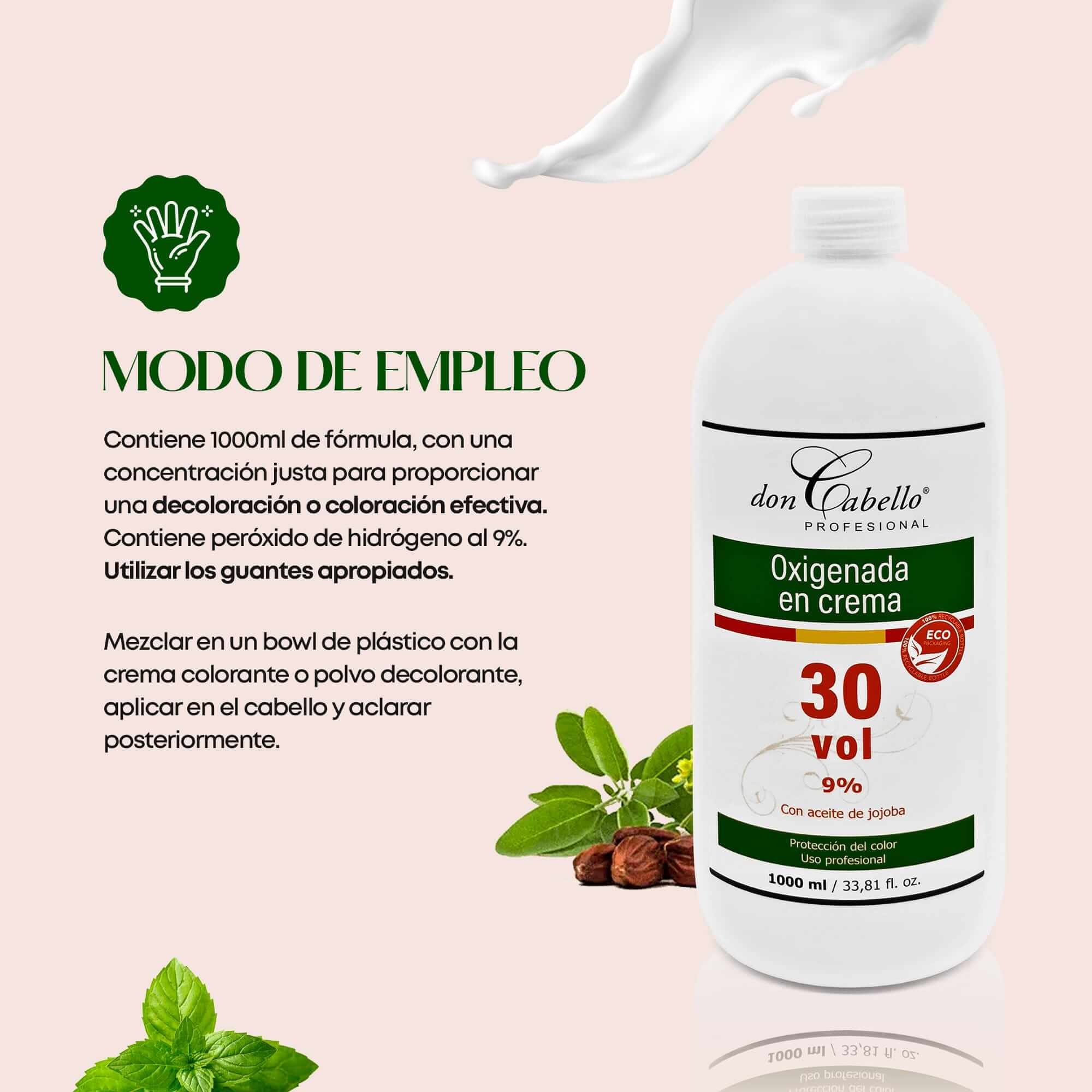 Don Cabello - Oxigenada en Crema - 30 Vol 9% - 1000 Ml - Cosmetics Afro Latino
