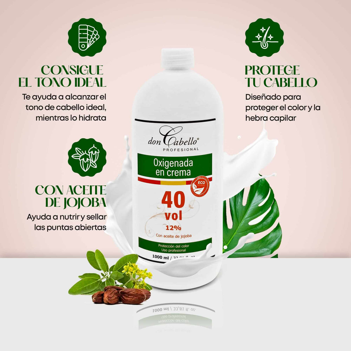 Don Cabello - Oxigenada en Crema - 40 Vol 12% - 1000 Ml - Cosmetics Afro Latino