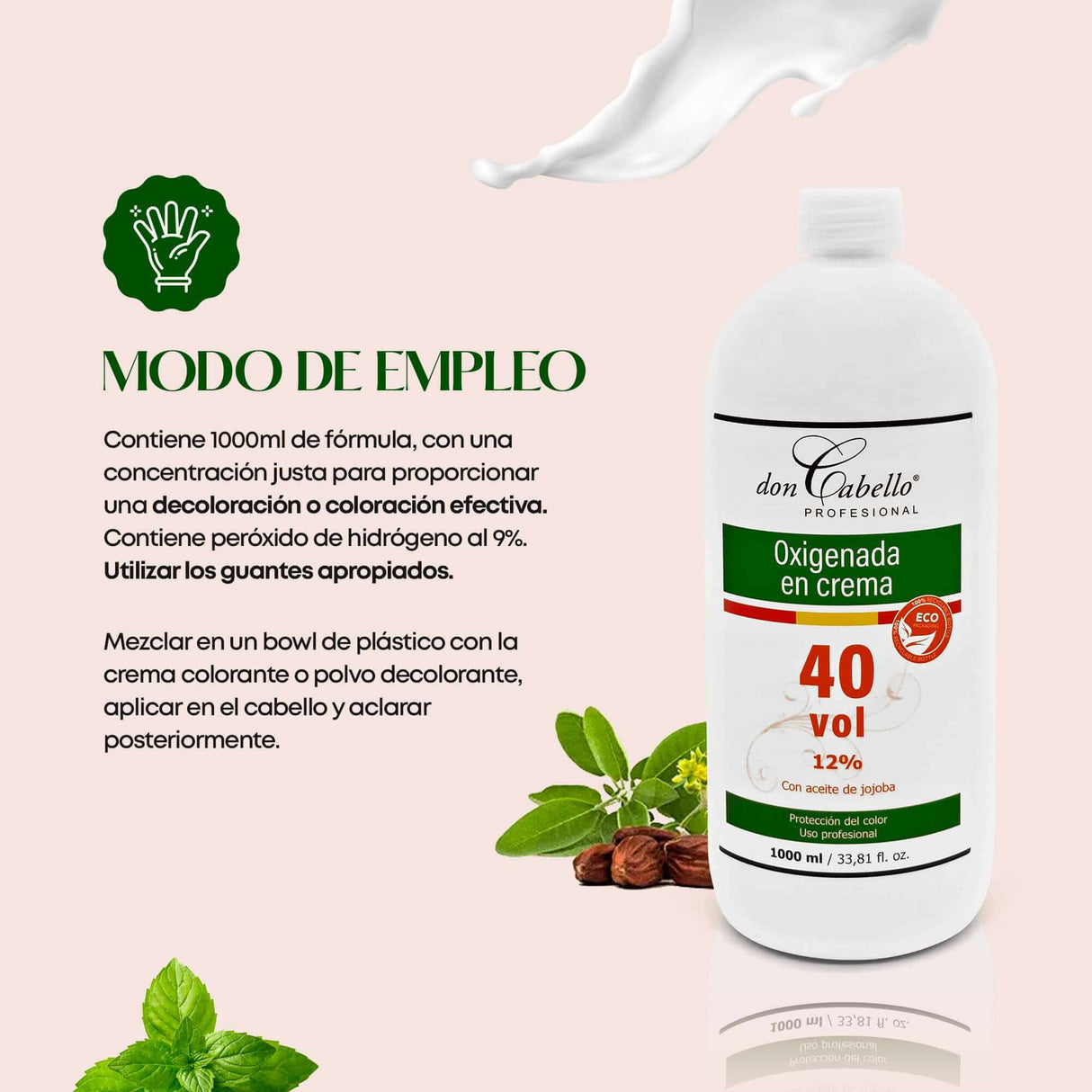 Don Cabello - Oxigenada en Crema - 40 Vol 12% - 1000 Ml - Cosmetics Afro Latino