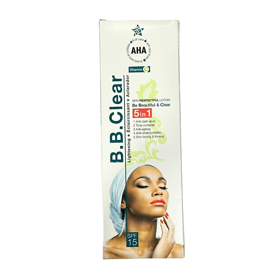 B.B. Clear – Loción Hidratante y Suavizante 5 en 1 (300 ml) - Cosmetics Afro Latino