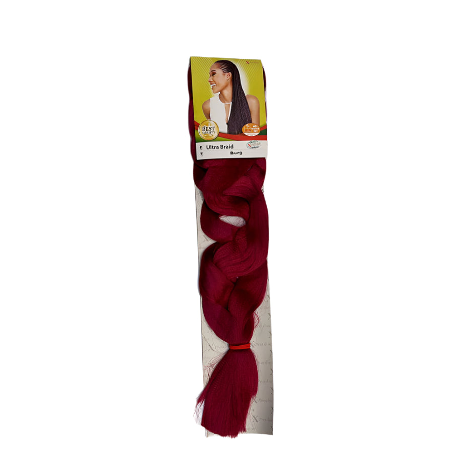 X-pression - Ultra Braid - Extensión De Pelo - Para Trenzar - 208 Cm - 165 G - De Un Solo Color - Cosmetics Afro Latino