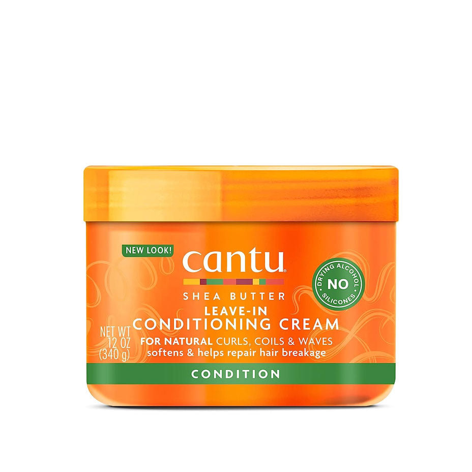 Cantu - Leave in - Conditioning Cream - with Shea Butter for Natural Hair - 12 oz - 340gm - Cosmetics Afro Latino