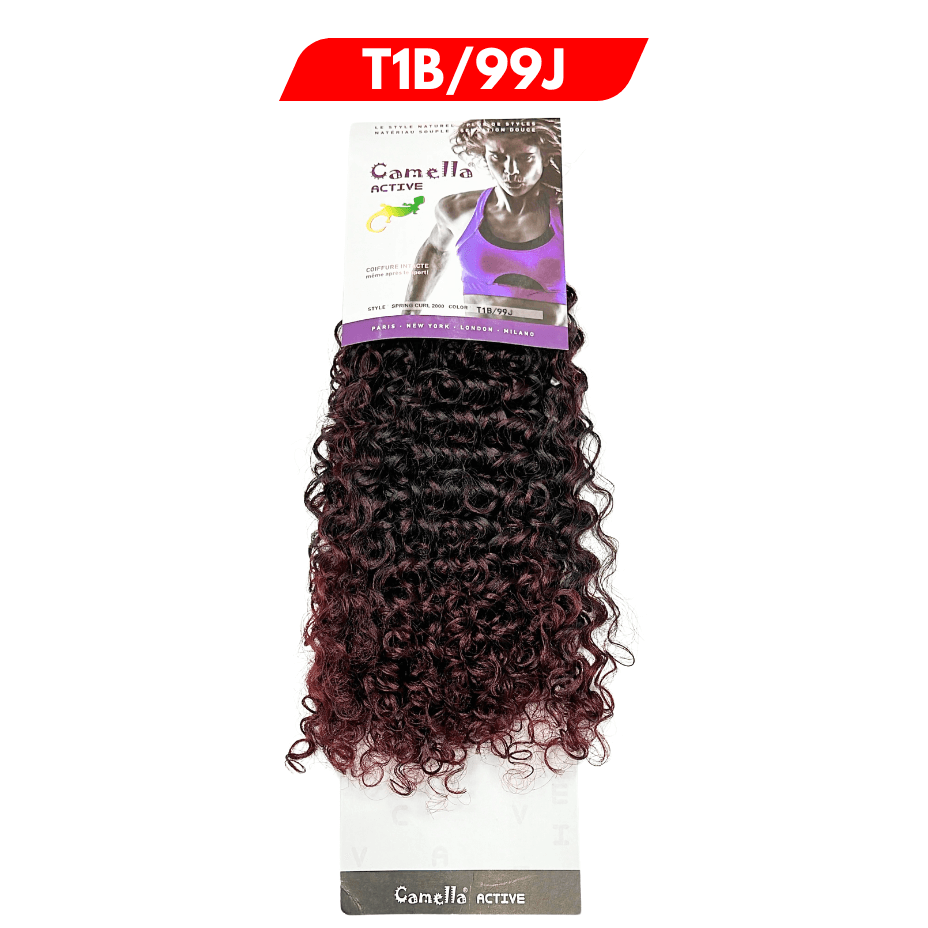 Camella Active - Spring Curl 2000 - Color T1B/99J - 45" CM - Hair Extensions - Cosmetics Afro Latino