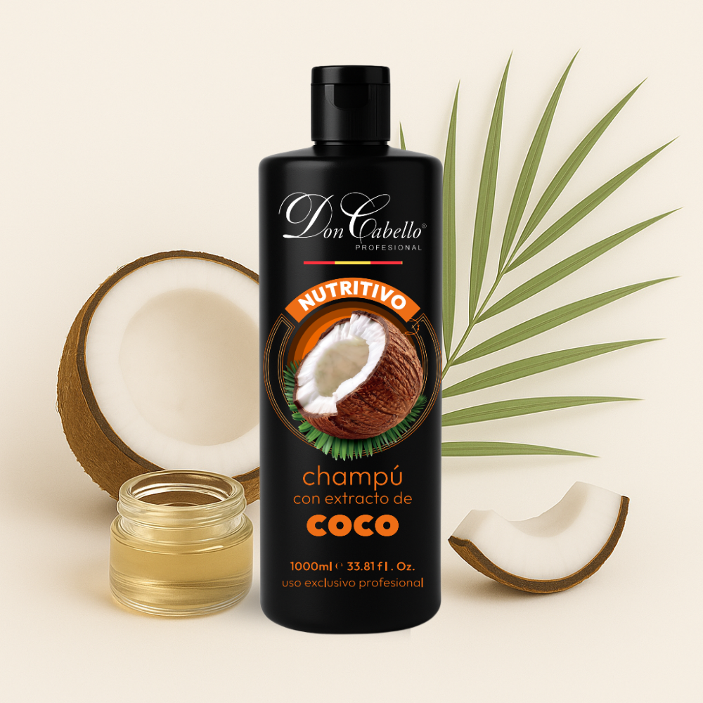 Don Cabello champú nutritivo con aceite de coco y aloe vera 1000 ml - Cosmetics Afro Latino