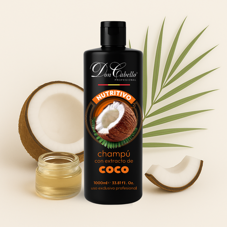 Don Cabello champú nutritivo con aceite de coco y aloe vera 1000 ml - Cosmetics Afro Latino