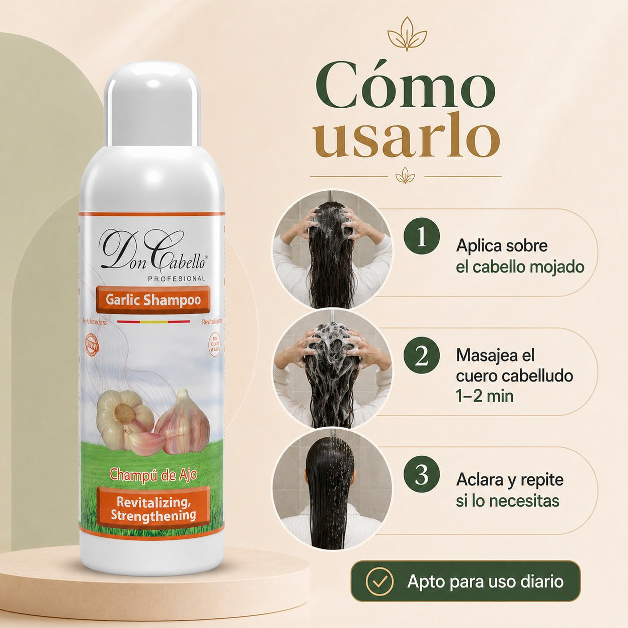 Don Cabello - Champú De Ajo - 1000 Ml