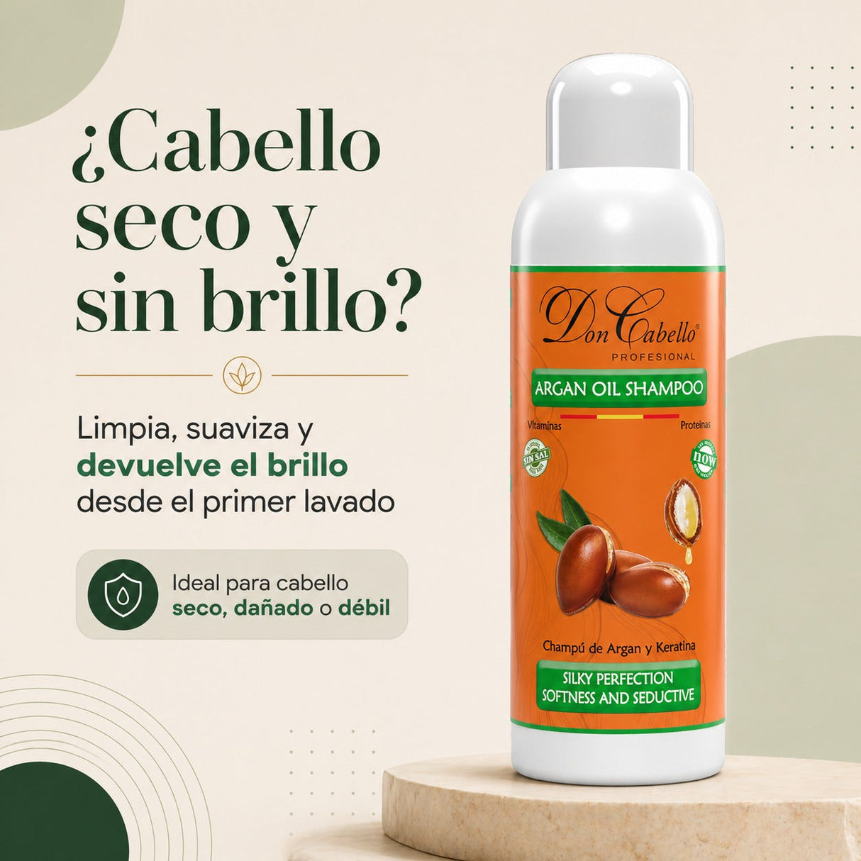 Don Cabello - Shampoo with Keratin and Argan Oil