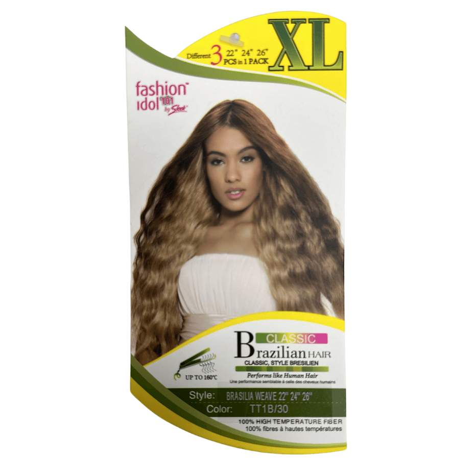 Classic Brazilian - Fashion Idol - Brasilia Weave - Color T T1B/30 - 22”, 24”, 26” - Cosmetics Afro Latino