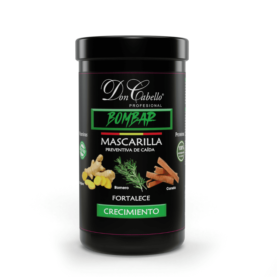 Don Cabello Bombar Mascarilla Preventiva de Caida con Romero, Canela Y Jengibre 1kg - Cosmetics Afro Latino