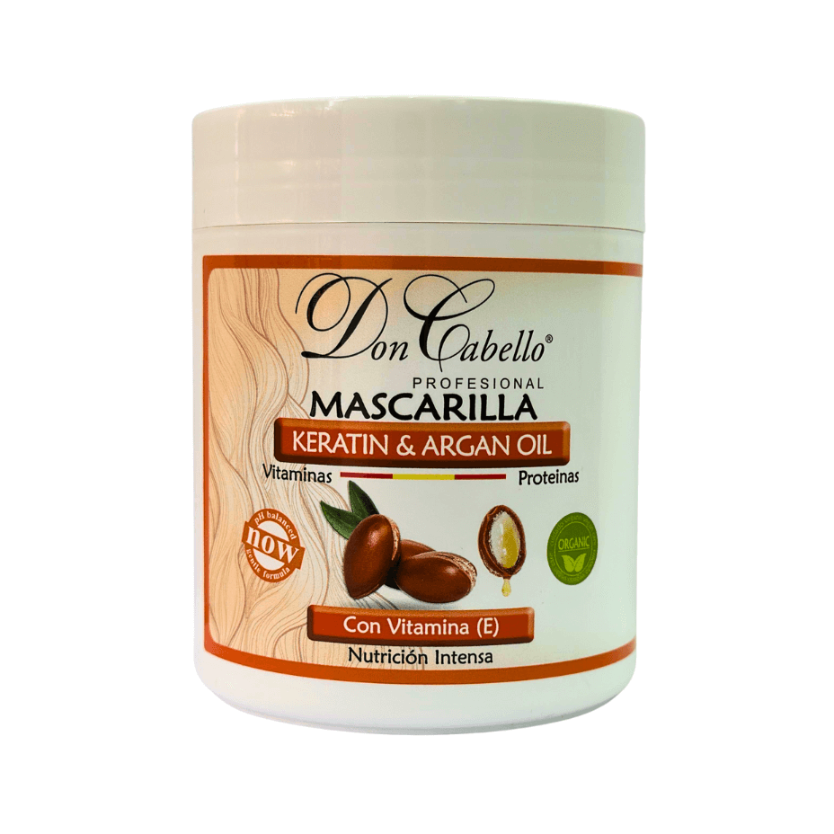 Don Cabello - Mascarilla Con Keratina Y Aceite De Argán Hidratación Intensiva - 1000 Ml - Cosmetics Afro Latino