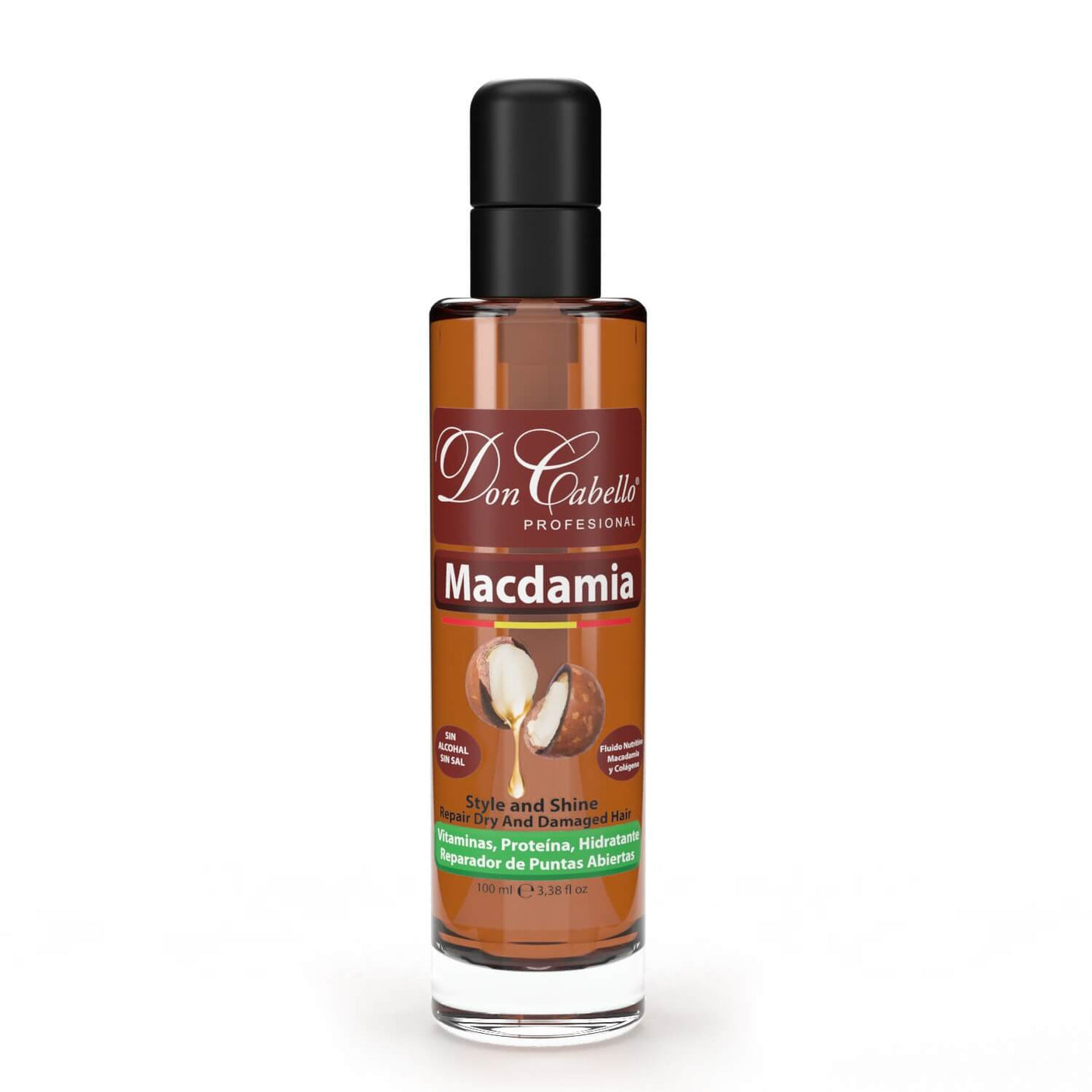 Don Cabello Aceite De Macadamia – Serum Reparador De Cabello 100 Ml - Cosmetics Afro Latino