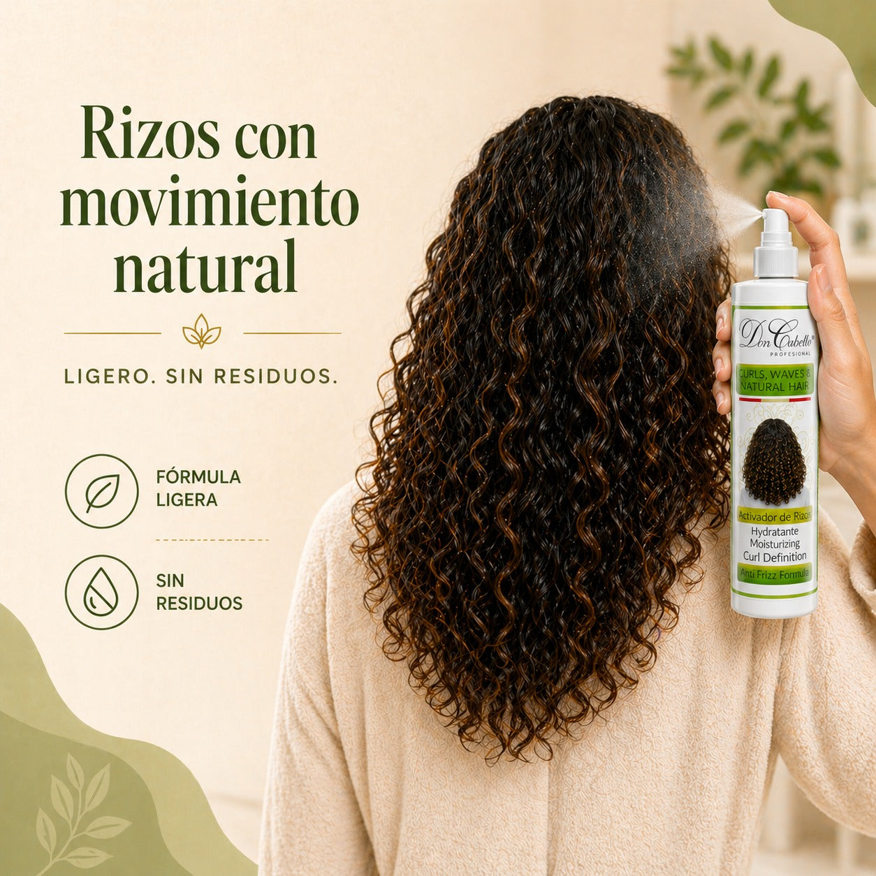 Don Cabello - Activador De Rizos Líquido - 400 Ml