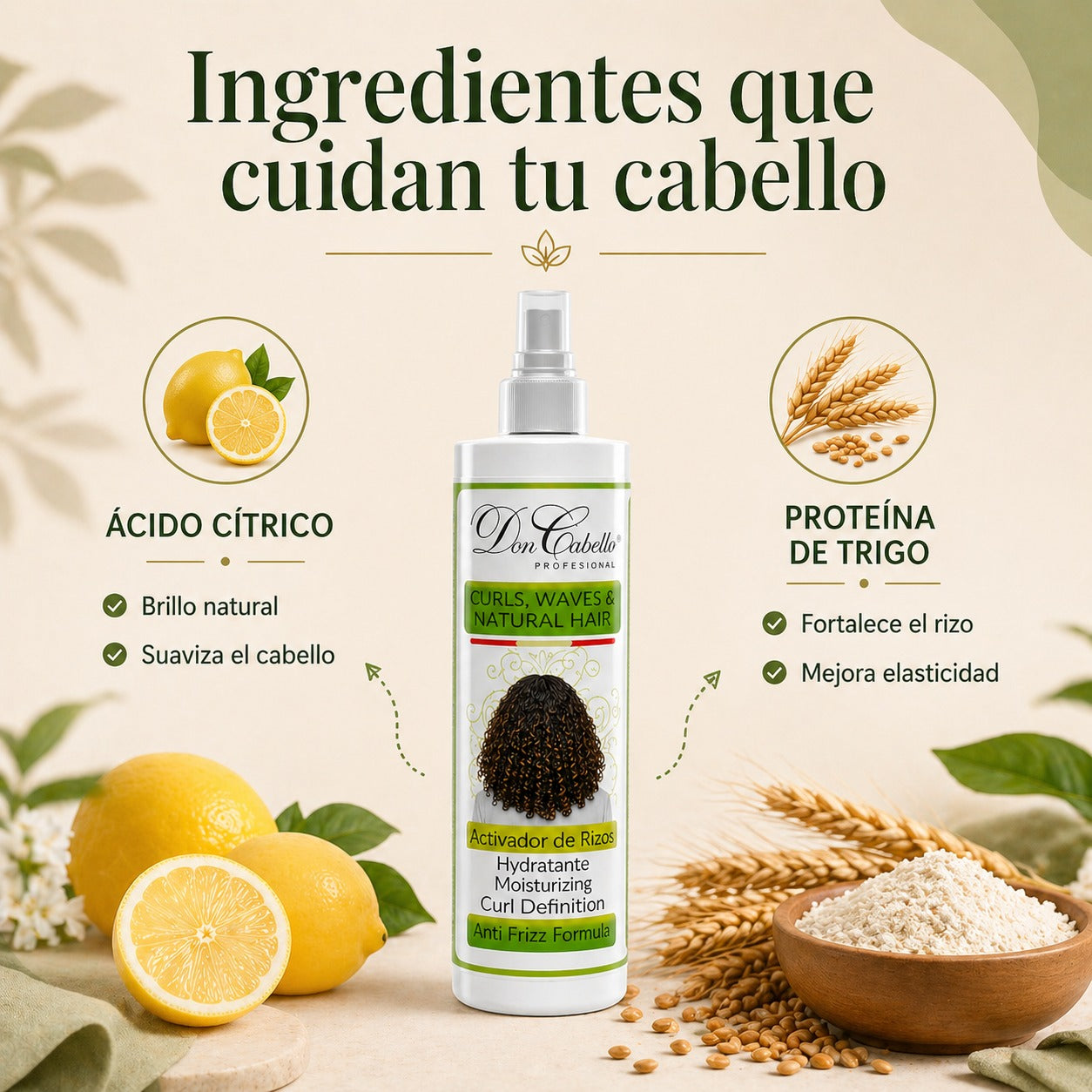 Don Cabello - Activador De Rizos Líquido - 400 Ml