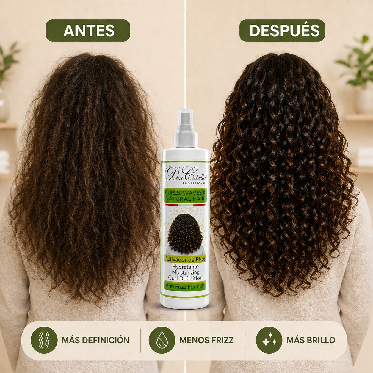 Don Cabello - Activador De Rizos Líquido - 400 Ml