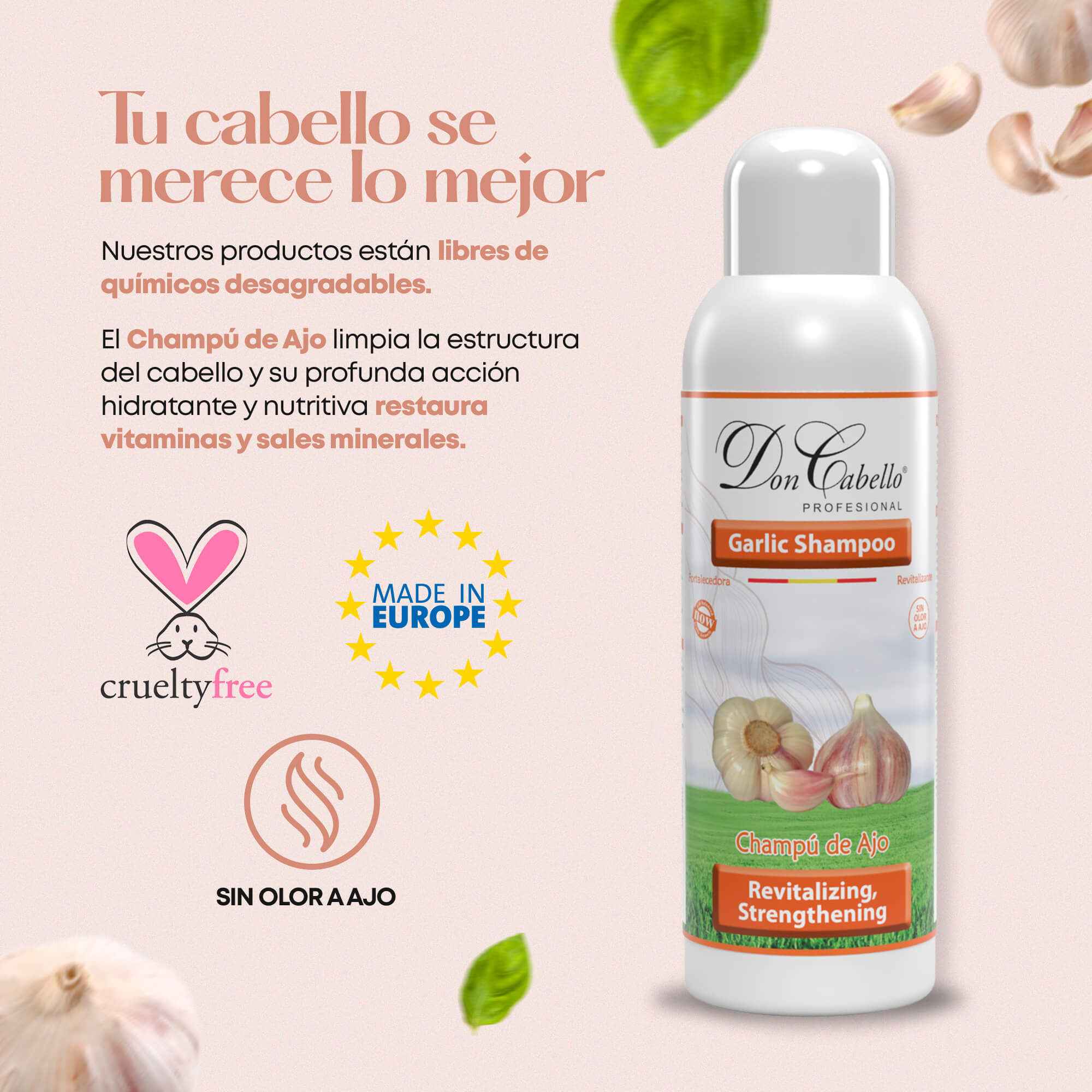 Don Cabello - Champú De Ajo - 1000 Ml