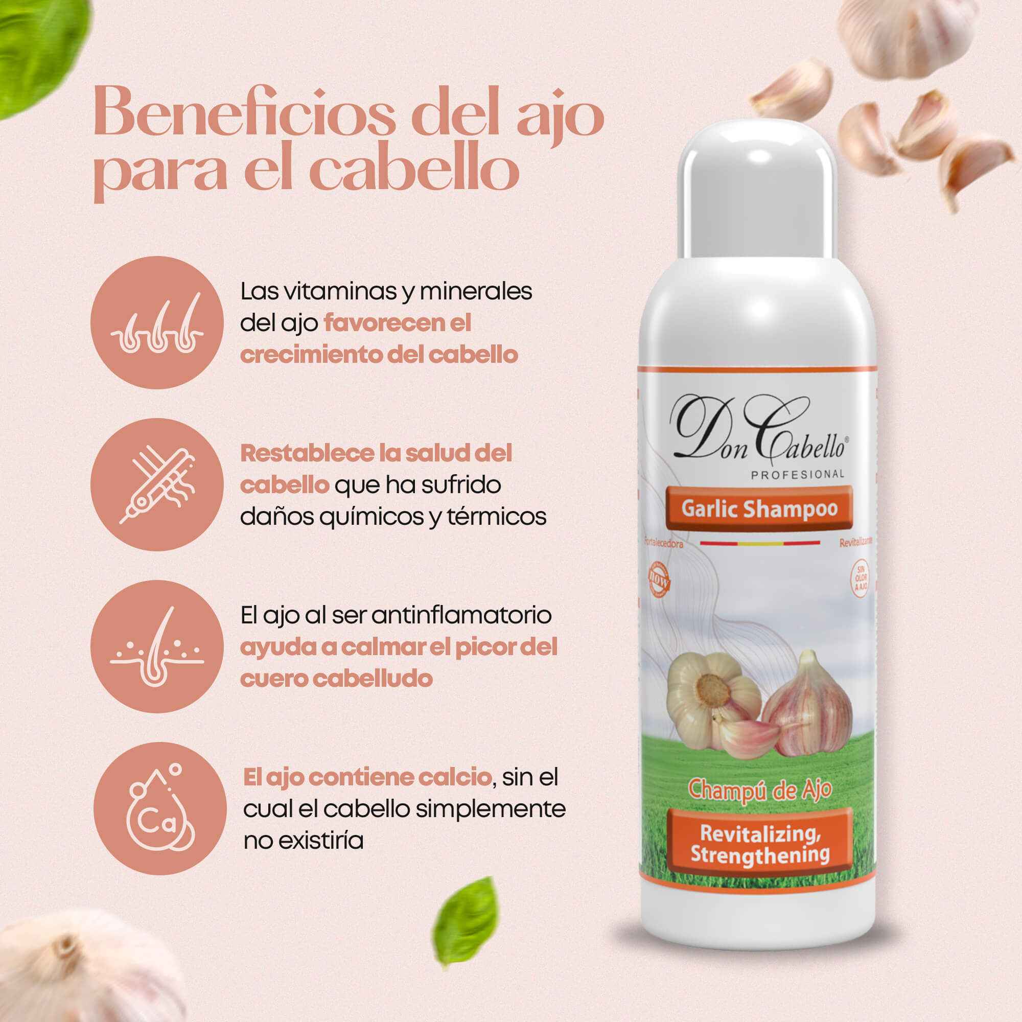Don Cabello - Champú De Ajo - 1000 Ml