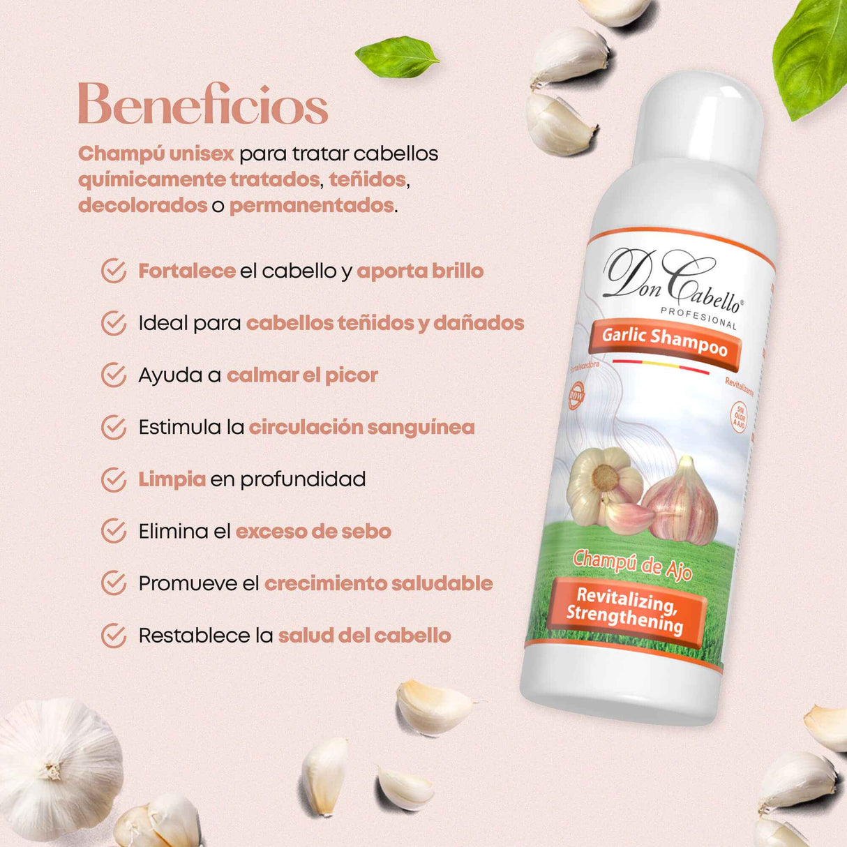 Don Cabello - Champú De Ajo - 1000 Ml