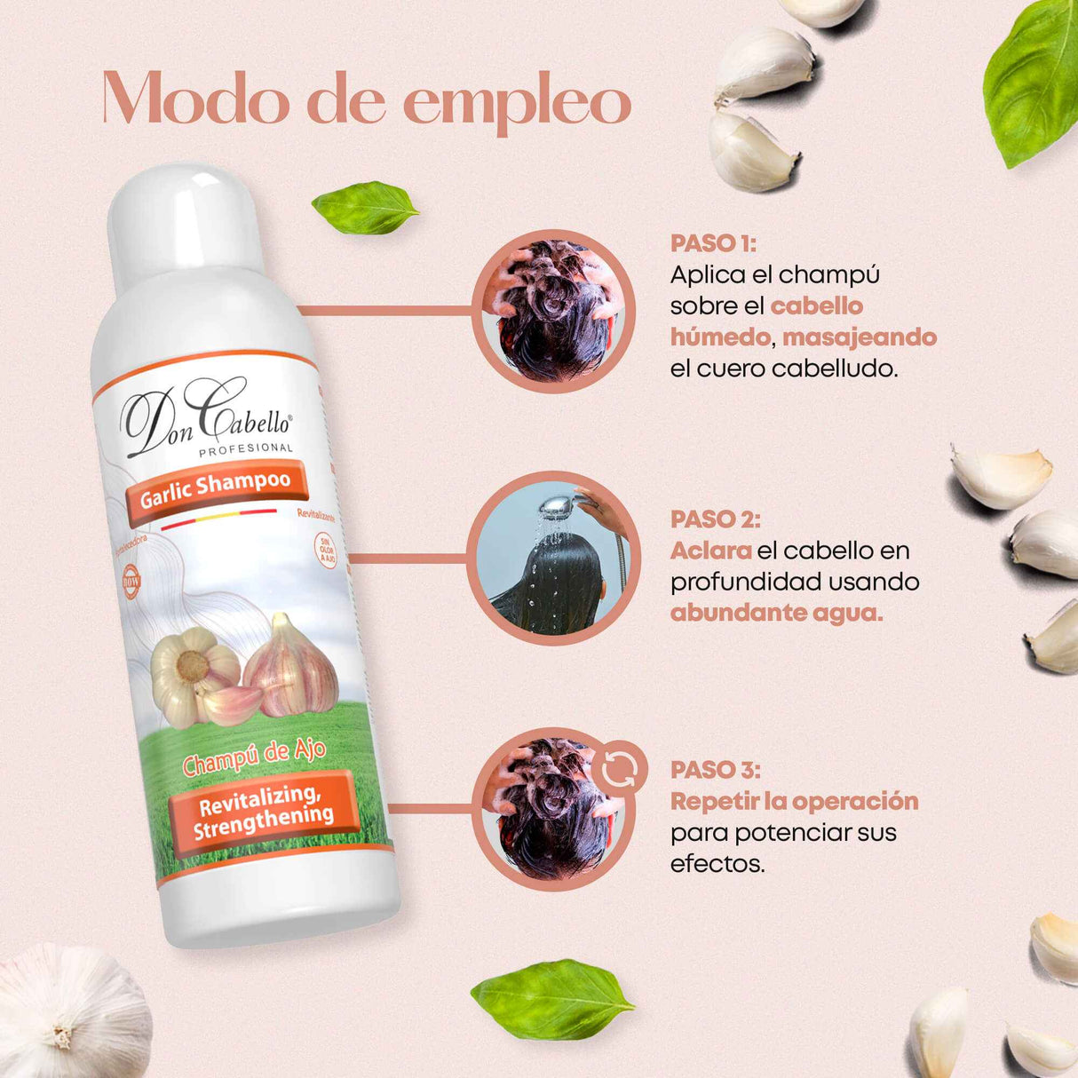 Don Cabello - Champú De Ajo - 1000 Ml