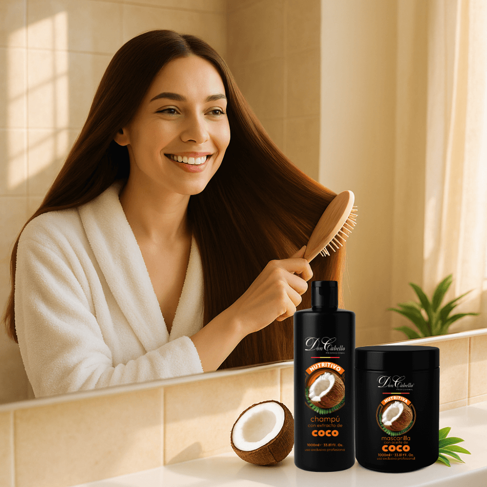 Don Cabello pack capilar coco nutritivo con champú y mascarilla 2x1000 ml - Cosmetics Afro Latino