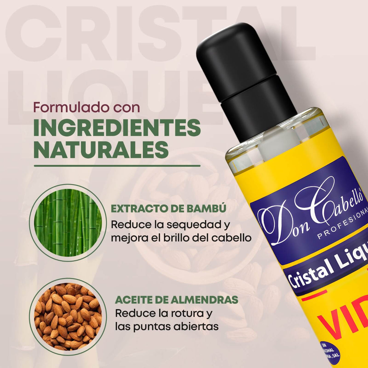Don Cabello Vida Cristal Liqued (Anti Frizz) 100 ML - Cosmetics Afro Latino