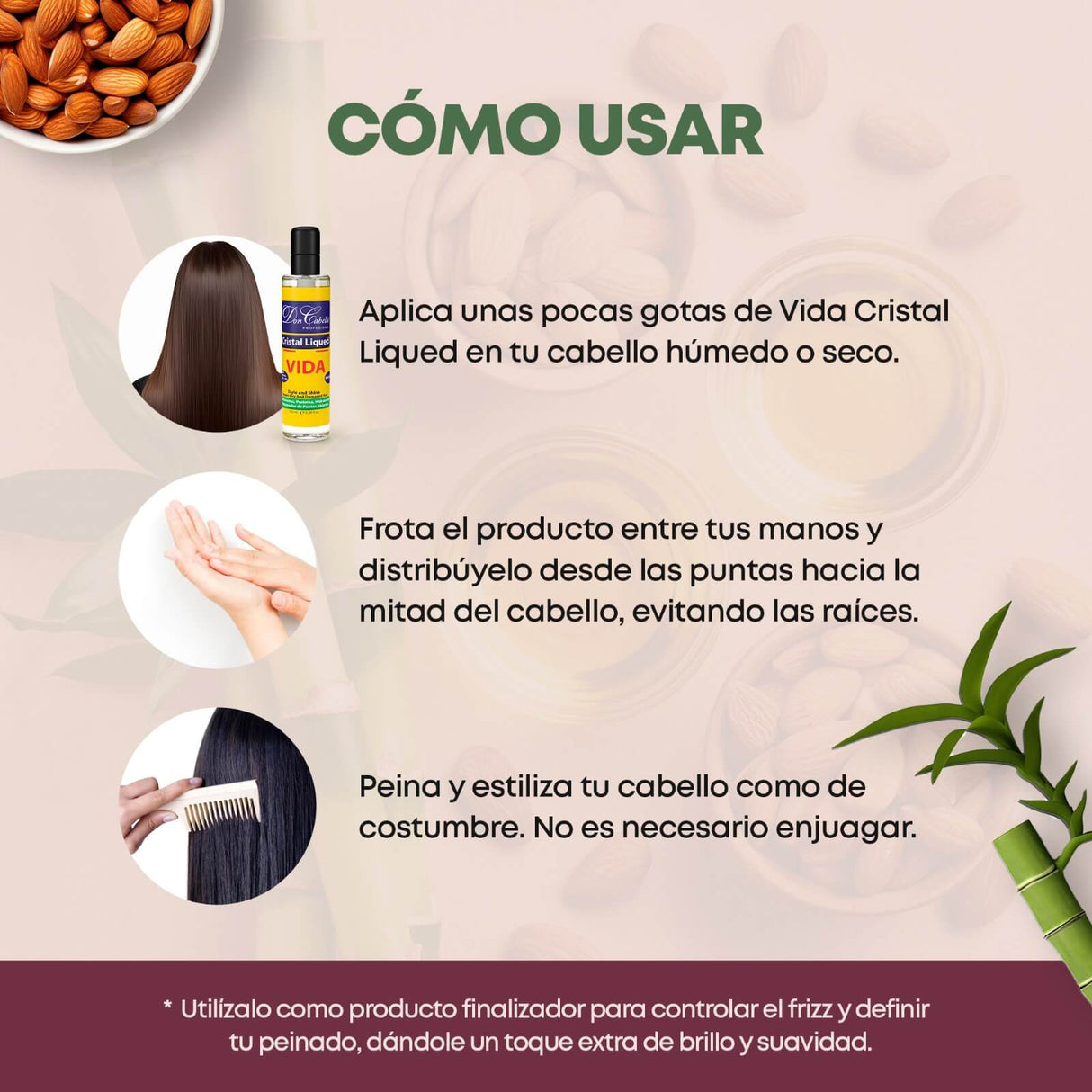 Don Cabello Vida Cristal Liqued (Anti Frizz) 100 ML - Cosmetics Afro Latino