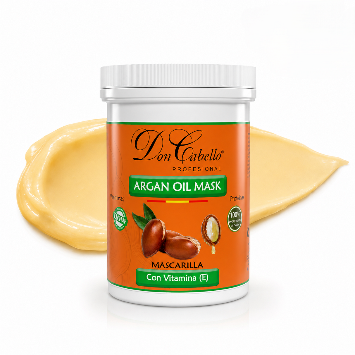 Don Cabello - Mascarilla Con Keratina Y Aceite De Argán Hidratación Intensiva - 1000 Ml