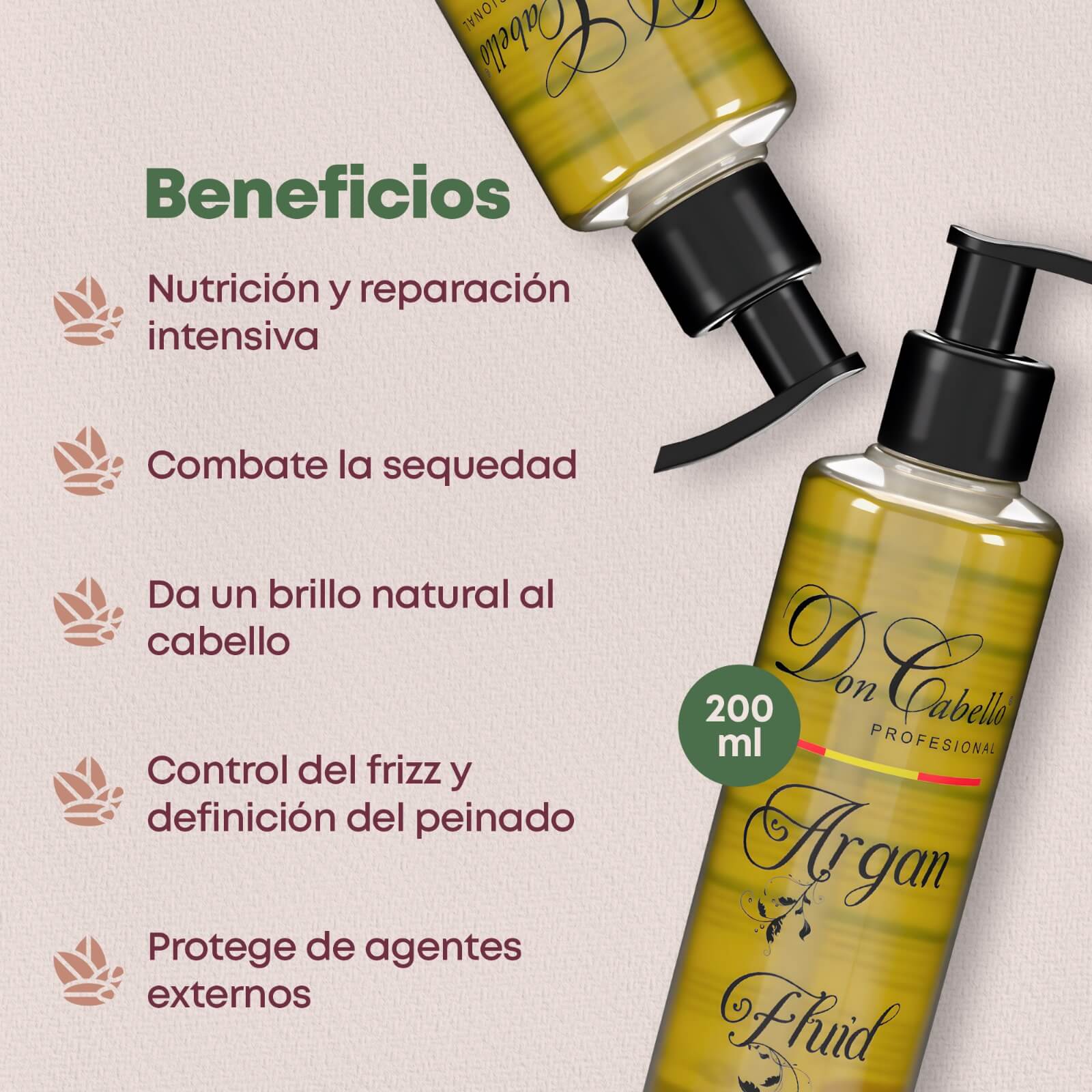 Don Cabello Argan Fluid 200 ML - Cosmetics Afro Latino